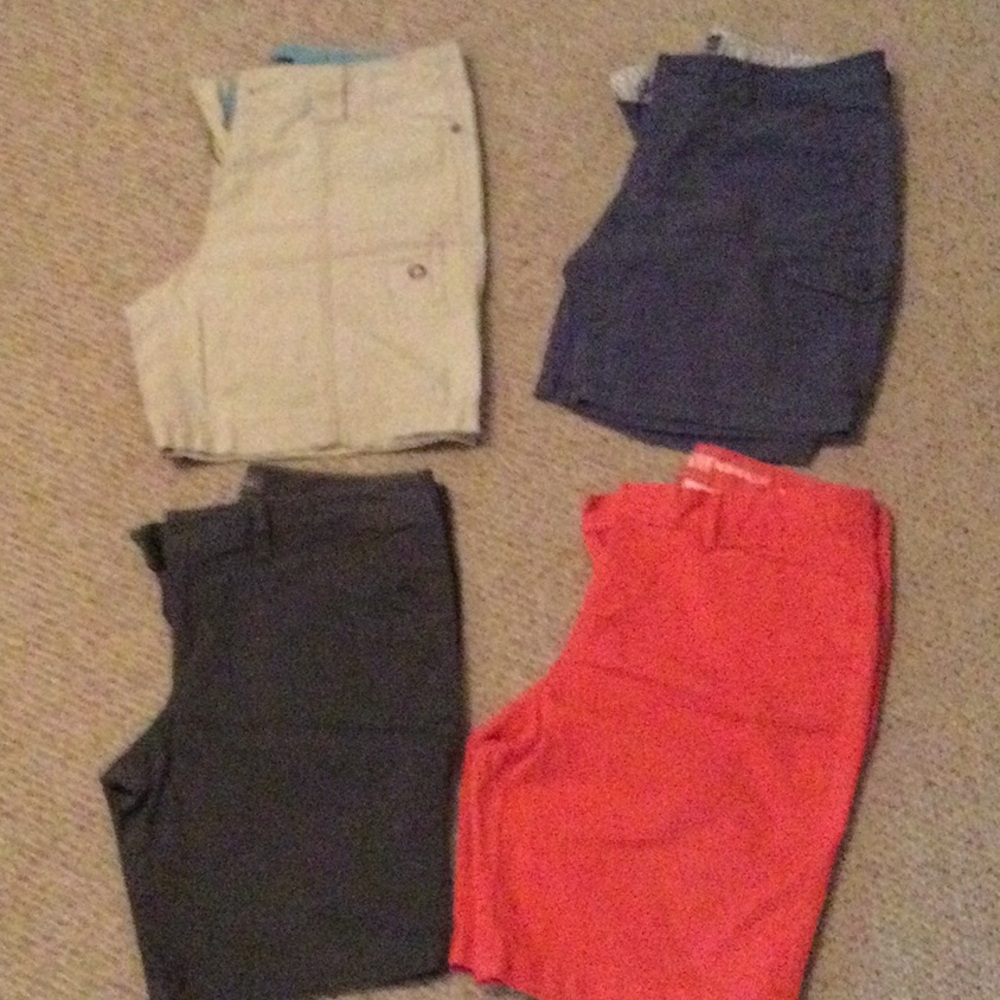 4/$15 Eddie Bauer Cargo Shorts Blue and Tan Casual Comfort